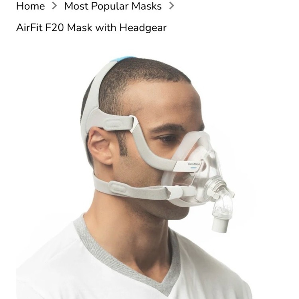 airfit N20mask with headgear cpap size large NEW unisex